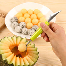 2in1 Dual-La bola de frutas cuchillo de fruta de Kiwi Waterlemon de cavador de melones tarro de frutas puré de patata jugador cuchara de crema de hielo 2024 - compra barato