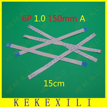 Cabo flexível plano 1.0mm, 5 peças 6pin ffc fpc passo 6 pinos a comprimento frontal 150mm largura 7mm fita cabo flexível 2024 - compre barato