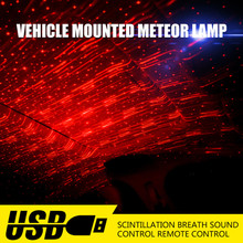 1Pcs Car USB Plug Atmosphere Light DJ Mini Colorful Music Sound Lamp laser star light Remote Control Enjoy Christmas Day Gift 2024 - buy cheap