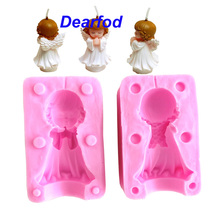 18062602 Girl Angel  Sugar Craft  Candle Mold  Soap Mold 3D Silicone Fondant Mold Chocolate Mold  Cake DIY Tool 2024 - buy cheap