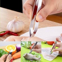 Stainless Steel Fish Bone Tweezers Remover Pincer Puller Tongs Pick-Up Seafood Tool 2024 - buy cheap