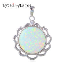 Promotion Glam Luxe Mysterious Necklaces jewellery Round White Fire Opal  Sterling Silver Pendants Australia OP598 2024 - buy cheap