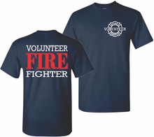 Новая мужская футболка пожарного волонтера, тонкая футболка с красной линией, футболка, футболка, 2019 2024 - купить недорого