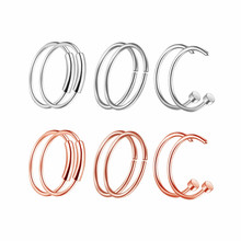 1pc Steel Hinged Clicker Seamless Piercing Nose Ring Septum Rings Hoop Lip Ear Ring Body Jewelry Piercing Clip Gift Women Rings 2024 - buy cheap