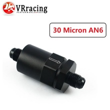VR RACING-AN-6 (AN6) черный анодированный заготовочный топливный фильтр 30 микрон VR-SLF0209-06 2024 - купить недорого
