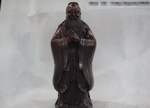 song voge gem S0424 17inch Famous History Bronze Copper Confucius philosopher Kong Zi KongZi Statue 2024 - buy cheap