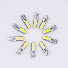 10 PCS T10 LED W5W Car Light Bulbs 12V 5050 6 SMD Silicone White 194 Auto Interior Lamp Trunk Dome Reading Parking Lights Bulb 2024 - buy cheap