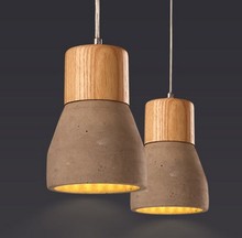 Loft Style Creative Cement Wood Art Droplight LED Pendant Light Fixtures Industrial Vintage Lamp For Home Lighting Luminaria 2024 - buy cheap