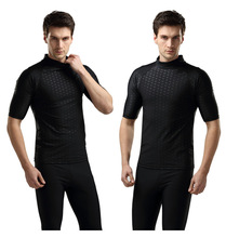 SBART-traje de baño de manga corta para hombre, ropa de buceo, Top, camisa de natación 2024 - compra barato