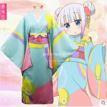 Disfraz de Anime kobayashi-san Chi no Maid Dragon, KannaKamui cos, Halloween, dibujos animados japoneses, dulce, Año Nuevo, kimono 2024 - compra barato