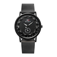 2020 New Hot Sell Brand SOXY Black Mesh Belt Wrist Watch Simple Style Men Quartz Watches Fashion Design Male Watch Montre Homme 2024 - buy cheap