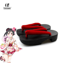 ROLECOS-zapatos de Anime para Cosplay, zapatillas Geta japonesas, Honoka kouumi Eli Nozomi Maki Rin Hanayo Nico, Kimono Geta 2024 - compra barato