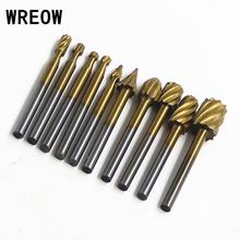 High hardness 10pcs/Set HSS Routing Rotary Milling Cutter Tool Rotary File Cutter Woodworking Bur Bit Engraving Bits Tool 2024 - buy cheap