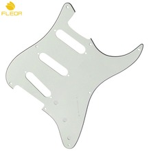 FLEOR Vintage 8 Hole SSS Guitar Pickguard Pick Guard Strat with Screws Guitar Parts Ivory 3Ply 2024 - buy cheap