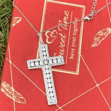 Hip Hop Top Brand new Luxury Jewelry 925 Sterling Silver Full 5A Cubic Zirconia CZ Cross Pendant Women Wedding Necklace Gift 2024 - buy cheap