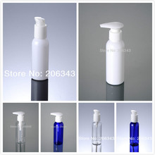 100ml BLUE/TANSPARENT/WHITE PLACTIC PET BOTTLE WITH WHITE PUMP for serum/lotion/emulsion/foundation/skin care cosmetic packing 2024 - buy cheap