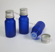 360 x 10ml Frost Blue Glass Bottle, 1/3oz  Glass Essential Oil Bottle With Aluminum Cap, 10cc Glass Container 2024 - buy cheap