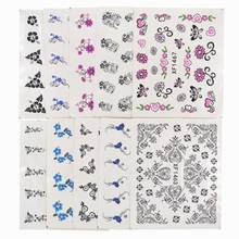 YZWLE 50 Sheets Mixed Styles DIY Decals Nails Art Water Transfer Printing Stickers For Nails Salon 2024 - buy cheap