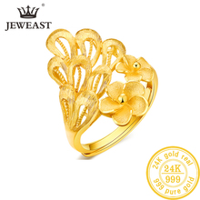 YLJC-anillo de oro puro de 24K para mujer, sortija de oro sólido 999 auténtico, elegante y brillante, joyería clásica de lujo, novedad de 2020, gran oferta 2024 - compra barato