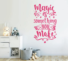 YOYOYU-pegatina artística de vinilo para pared, calcomanía con citas para niños, la magia es algo que haces, bricolaje, para dormitorio infantil, Mural Y005 2024 - compra barato