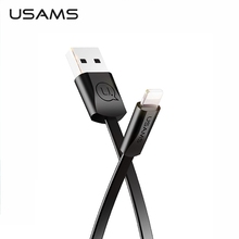 USB кабель для iPhone X, 5S, 6, 6 S, 7, 8, XS, USAMS, USB кабель для освещения, кабель для быстрой зарядки для iOS, iPad, кабель для синхронизации данных и телефона 2024 - купить недорого