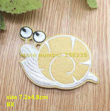 New arrival 10 pcs cute Snail embroidered Iron On cartoon Patches BX garment Bag Appliques accessory free shipping DIY 2024 - buy cheap