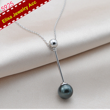 Colgante de cadena de perlas de plata de ley S925, accesorios hechos a mano para collar, componentes de cadena de diseño Simple, 3 unids/lote 2024 - compra barato