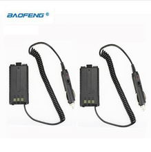 Baofeng carregador de carro para uv 5r, 2 peças, rádio de duas vias, cb, walkie talkie, eliminador de bateria, acessórios uv5r 2024 - compre barato