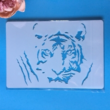 Plantillas de capas A4 Tiger DIY, pintura, álbum de recortes, para colorear, álbum de relieve, plantilla de tarjeta de papel decorativo, oferta 2024 - compra barato
