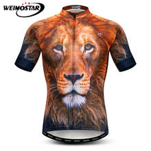 Weimostar lion Cycling Jersey Mens Short Sleeve Mountain Bike Clothing Summer Printing MTB Bicycle Jersey Shirt Maillot Ciclismo 2024 - buy cheap
