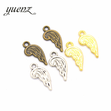 YuenZ 50pcs 4 color Antique bronze wing Charm fit for Bracelets Necklace Pendant DIY Metal Jewelry 18*8mm D401 2024 - buy cheap