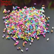 Tanduzi 100g argila de polímero doce falso colorido chocolate polvilhos cobertura chocolate em miniatura doces cupcake cookie deco peças 2024 - compre barato