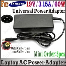 DHL Shipping 50pcs/Lot 19V 3.15A 5.0*3.0mm AC Adapter Charger For notebook samsung BA44-00243A AD-6019 AP04214-UV High Quality 2024 - buy cheap