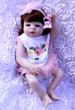 New Arrival Full Silicone Vinyl Baby Dolls White Skin Reborn Girl 57 cm Realistic Alive New Born Bonecas 23'' Babies Doll Toy 2024 - buy cheap