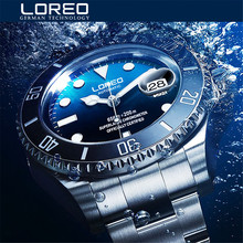 New LOREO Mens Watches Top Luxury Brands Seagull Mechanical Watch Mens Sports Diving 200M Full Steel Watch Relogio Masculino 2024 - buy cheap