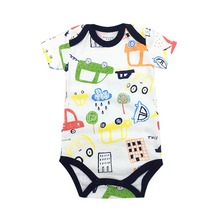 Bebê recém-nascido bodysuits curto sleevele roupas de bebê o pescoço 0-24m macacão de bebê 100% algodão roupas de bebê infantil conjuntos 2024 - compre barato