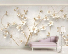 Beibehang-papel tapiz 3d, mural de ciruela blanca, Fondo de pared de TV, sala de estar, dormitorio, Fondo de TV, mural, papel tapiz para paredes 3 d 2024 - compra barato