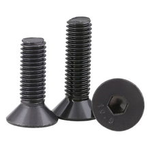 5Pcs M10 10.9 Class Allen countersunk head hexagon socket screw cup bolt Length 16mm-50mm black 2024 - buy cheap
