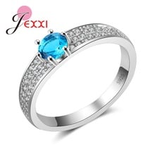 Women Fashion 925 Sterling Silver AAA+ CZ Stone Wedding Rings for Women Fashion Bridal Austrian Crystal Jewelry Engagement 2024 - buy cheap