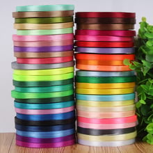 Single face Satin Ribbon 6mm 22 Meters Wedding Party Festive Event   Decoration Crafts Gifts Wrapping Apparel Christmas ribbons 2024 - buy cheap