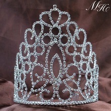 Royal Brides 5.5" Tiara Bridal Wedding Crowns w/ Hair Combs Clear Rhinestone Crystal Headband Beauty Pageant Prom 2024 - buy cheap