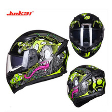 2019 nuevo equipo de caballero JIEKAI casco de moto de cara completa doble lente cascos de seguridad de motocicleta hecho de ABS PC Visor lente 2024 - compra barato