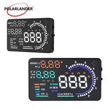 A8   PolarLander OBD2  Car HUD Display LED Windscreen Projector  Scanner Speed Warning Fuel Consumption Data  Head Up Display 2024 - buy cheap