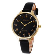 Женские часы Geneva, аналоговые кварцевые наручные часы с кожаным ремешком, женские летние наручные часы, женские часы, Прямая поставка 2024 - купить недорого
