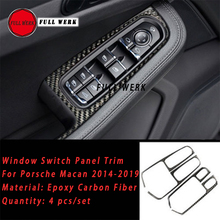 Car Window Switch Panel Trim Decoration Cover Stricker Frame Strip for Porsche Macan 14-19 Interior Accessories 2024 - buy cheap