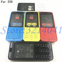 Front Middle Frame Back cover Battery Cover For Nokia 220 Full Housing Cover Case +English Keypad+Logo 2024 - buy cheap