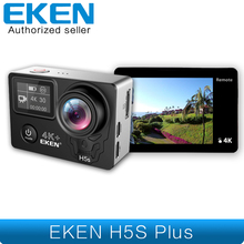 EKEN H5s Plus 4K + Ambarella A12 чипсет 4K 30fps Utral HD EIS сенсорный экран камера Wifi шлем для мотоцикла для подводной съемки H5s + камера 2024 - купить недорого