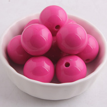 Kwoi vita New Rose  Color Chunky 20MM 100pcs   Acrylic Solid Gumball Beads for Bubble Chunky Little Girl 2024 - buy cheap