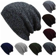 Gorros holgados de punto para hombre, sombrero de algodón de gran tamaño, gorros Chic de esquí, Calaveras, novedad, Invierno 2024 - compra barato