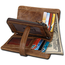 Fashion Card Holder Genuine Leather Wallet Men Small Walet Male Clutch Man Wallet Hasp Zipper Money Bag Portomonee Coin Purse 2024 - buy cheap